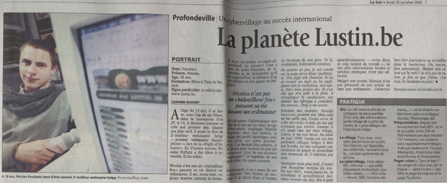 Lustin, village sur Internet déjà en 2000