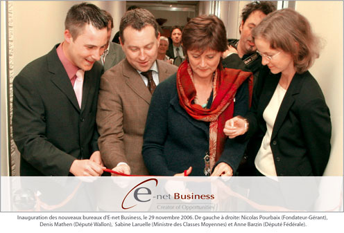 Nicolas Pourbaix, Denis mathen (Gouverneur de la Province de Namur), Sabine Laruelle (Ministre Fédérale) et Anne Barzin (Députée - Echevine de la Ville de Namur)