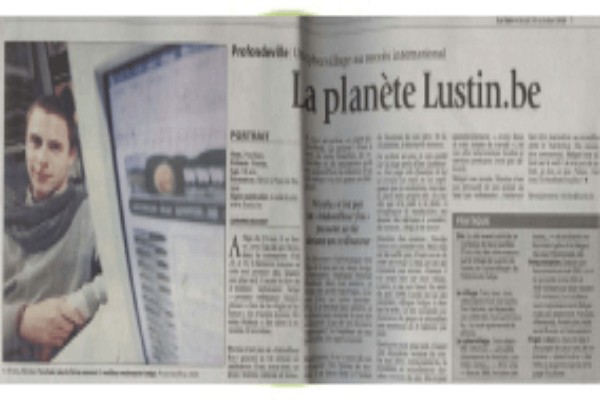 Lustin en 2001, cyber-village au succès internationnal (Namur)