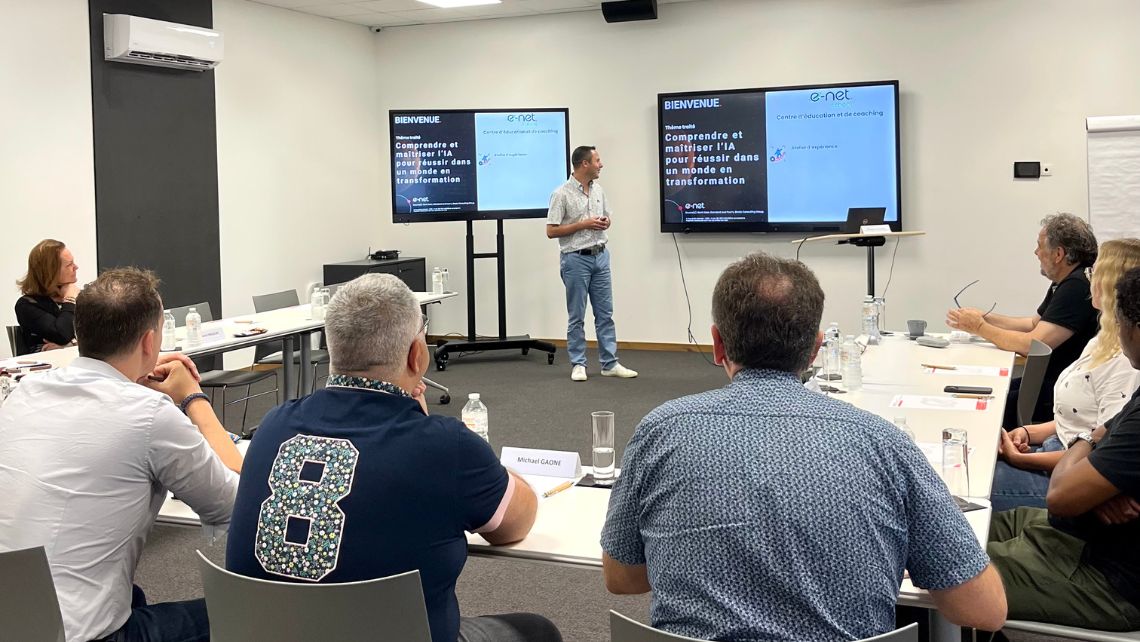 Formation dans les locaux e-net avec Nicolas Pourbaix
